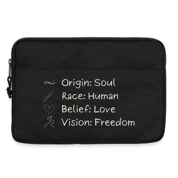 Une seule vision. Une liberté. Une seule humanité. - Sacoche pour ordinateur portable 13 pouces - noir - Devant