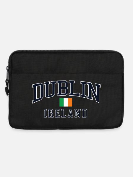 Dublin Ireland Arc Typography Tee - Laptop bag 13" - black
