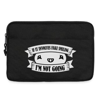 If It Involves Fake Smiling I'm Not Going Introver - Laptoptasche 13" - Schwarz - Vorne