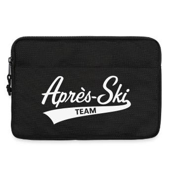Après-Ski – Team (Schriftzug / Apres Ski / White) - Laptoptasche 13" - Schwarz - Vorne