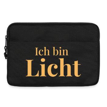 Ich bin Licht Shirt für Frauen und Männer - Laptoptasche 13" - Schwarz - Vorne