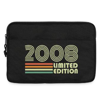 Jahrgang 2008 Retro 2008 Geburtstagsgeschenk - Laptoptasche 13" - Schwarz - Vorne