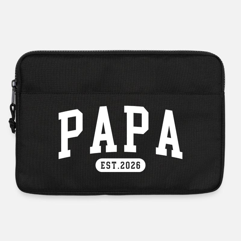 Papa est. 2026 Geschenk – Stolzer Vater Design - Laptoptasche 13" - Schwarz