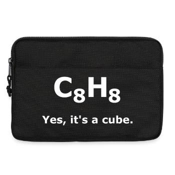 C8H8 Cuban Molecule Chemistry – Yes It's a Cube - Laptoptasche 13" - Schwarz - Vorne