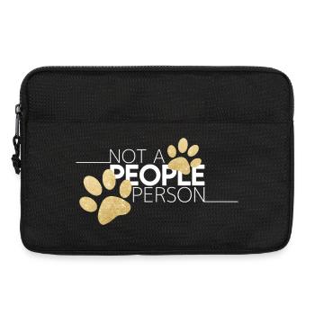Not a People Person - Hundepfoten Motiv - Laptoptasche 13" - Schwarz - Vorne