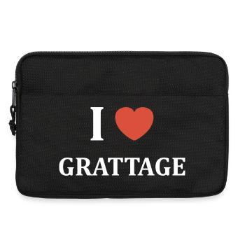 I like Scratching — Red Heart - Laptop bag 13" - black - Front