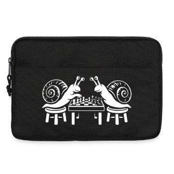 Schneckenschachduell - Laptoptasche 13" - Schwarz - Vorne