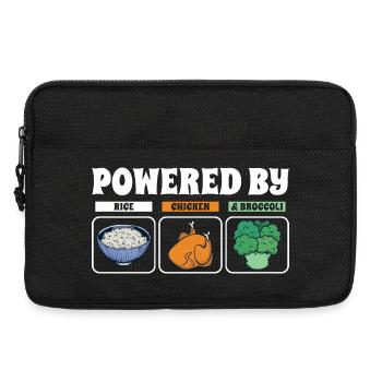 Powered By Rice Chicken Broccoli - Laptop bag 13" - black - Front