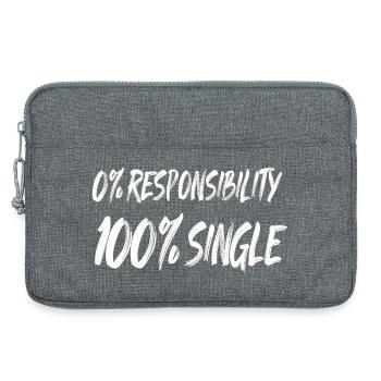 0% Responsibility 100% Single - Laptop bag 13" - heather grey - Front