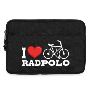 I love bike polo - Laptop bag 13" - black - Front