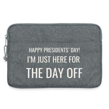 Presidents' Day I'm Just Here For Day Off - Laptop bag 13" - heather grey - Front
