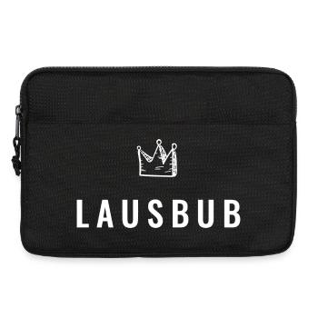 Kleiner Lausbub mit Krone – Frechdachs Edition - Laptoptasche 13" - Schwarz - Vorne