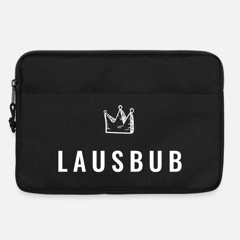 Kleiner Lausbub mit Krone – Frechdachs Edition - Laptoptasche 13" - Schwarz