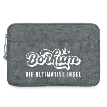 BORKUM DIE ULTIMATIVE INSEL Lustiges - Laptoptasche 13" - Grau meliert - Vorne