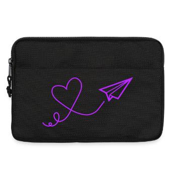 Illustration de vol en papier de vol cardiaque - Sacoche pour ordinateur portable 13 pouces - noir - Devant