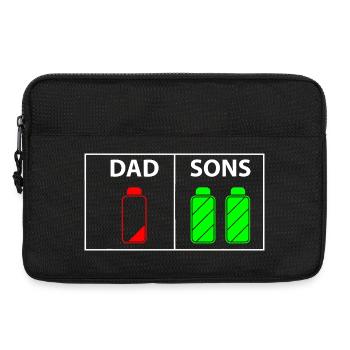 Dad vs Sons Neon Bottles - Laptop bag 13" - black - Front