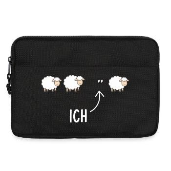  Ich Lustiges Schaf Motiv für Introvertierte - Laptoptasche 13" - Schwarz - Vorne