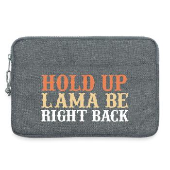 Hold up lama be right back - Laptoptasche 13" - Grau meliert - Vorne