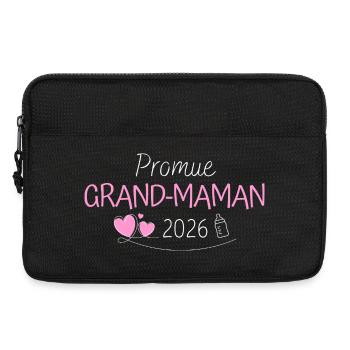 Promue Grand-Maman 2026 Cadeau Future Mamie - Sacoche pour ordinateur portable 13 pouces - noir - Devant