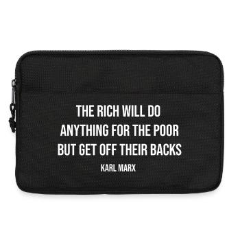 Marx Rich vs. Arme Gegenreaktion - Laptoptasche 13" - Schwarz - Vorne
