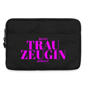 Beste Trauzeugin jemals – Geschenk Hochzeit JGA - Laptoptasche 13" - Schwarz - Vorne