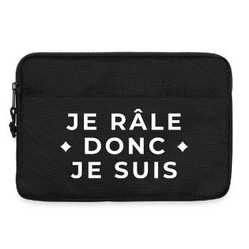Je Râle Donc Je Suis - Humour Français - Sacoche pour ordinateur portable 13 pouces - noir - Devant