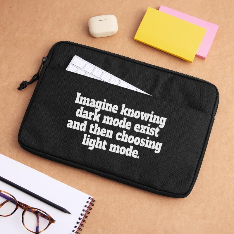 Le mode sombre existe Programmeur IT Nerd Coder Office Sacoche pour ordinateur portable 13 pouces