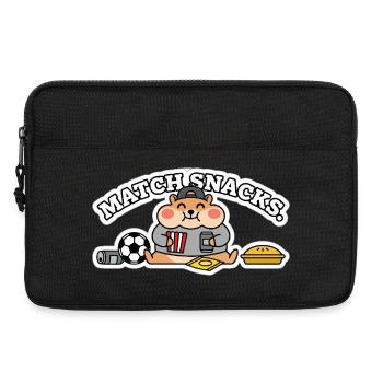 Match de hamster de foot drôle | Fan de snacks de football - Sacoche pour ordinateur portable 13 pouces - noir - Devant