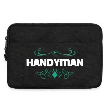 Handyman Vintage Ornament Pattern - Laptop bag 13" - black - Front