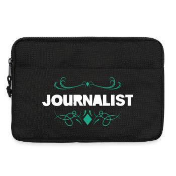 Journalist Ornament Pattern - Laptop bag 13" - black - Front