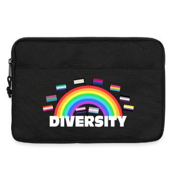 Diversity Regenbogen - Vielfalt Design - Laptoptasche 13" - Schwarz - Vorne