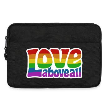 Love Above All | Regenbogen Pride Design - Laptoptasche 13" - Schwarz - Vorne