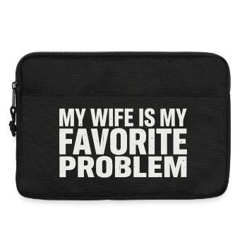 My wife is my favorite problem - Laptop bag 13" - black - Front