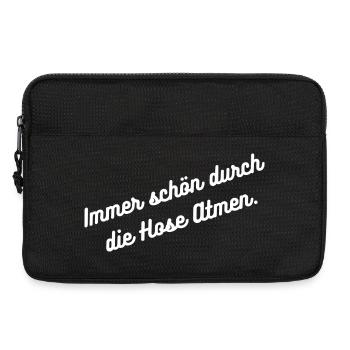 HN Durch die Hose Atmen - Script - Laptoptasche 13" - Schwarz - Vorne