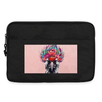 Kranich und Krone - Laptoptasche 13" - Schwarz - Vorne