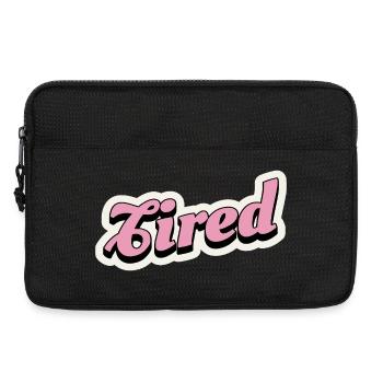 Tired Pink Retro Script Logo - Laptoptasche 13" - Schwarz - Vorne