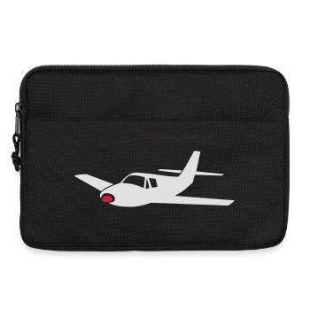 petit avion (couleur personnalisable!) - Sacoche pour ordinateur portable 13 pouces - noir - Devant