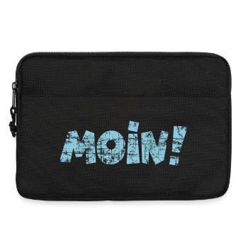Moin! (Vintage Hell) Guten Morgen Gruß - Laptoptasche 13" - Schwarz - Vorne