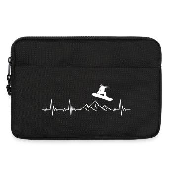 Snowboard Heartbeat Snowboarder frequency pulse - Laptop bag 13" - black - Front