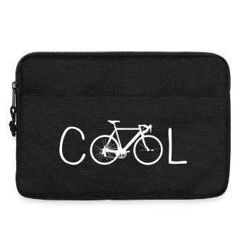rad radeln fahrrad cool symbol nachhaltig öko LOL - Laptoptasche 13" - Schwarz - Vorne