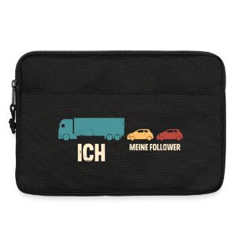 Lkw Fahrer - Laptoptasche 13" - Schwarz - Vorne