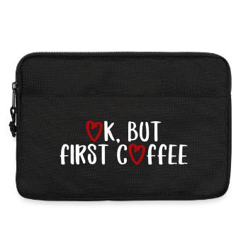 ok premier café café disant police petit déjeuner - Sacoche pour ordinateur portable 13 pouces - noir - Devant