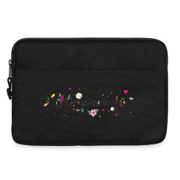 Zarte Lieblingsmensch Kalligrafie für Valentinstag - Laptoptasche 13" - Schwarz - Vorne