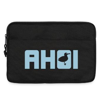 Ahoi Möwe Schiff Meer maritim Hamburg Anker Fan - Laptoptasche 13" - Schwarz - Vorne