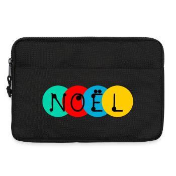NOËL. JOYEUX NOËL. MERRY CHRISTMAS. NOUVEL AN - Sacoche pour ordinateur portable 13 pouces - noir - Devant