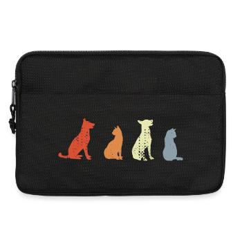 Vintage Katzen und Hunde - Laptoptasche 13" - Schwarz - Vorne