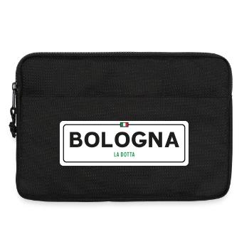Ortsschild Bologna - Laptoptasche 13" - Schwarz - Vorne