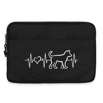 puls hunde symbol herzschlag herz hund Tiere Icon - Laptoptasche 13" - Schwarz - Vorne