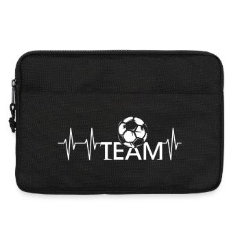 Ballon de club de football de l’équipe de football Pulse Heartbeat - Sacoche pour ordinateur portable 13 pouces - noir - Devant