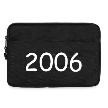 2006 18.Geburtstag birthday Jahreszahl schwarz - Laptoptasche 13" - Schwarz - Vorne